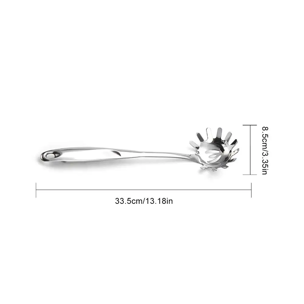 Сервер пасты Прочная нержавеющая сталь лапша ложка для сервер с эргономичной