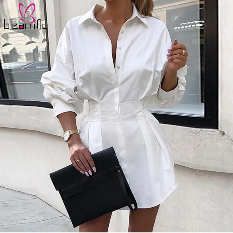 Женский элегантный стильный отложной воротник талия тонкая кнопка Ol офис