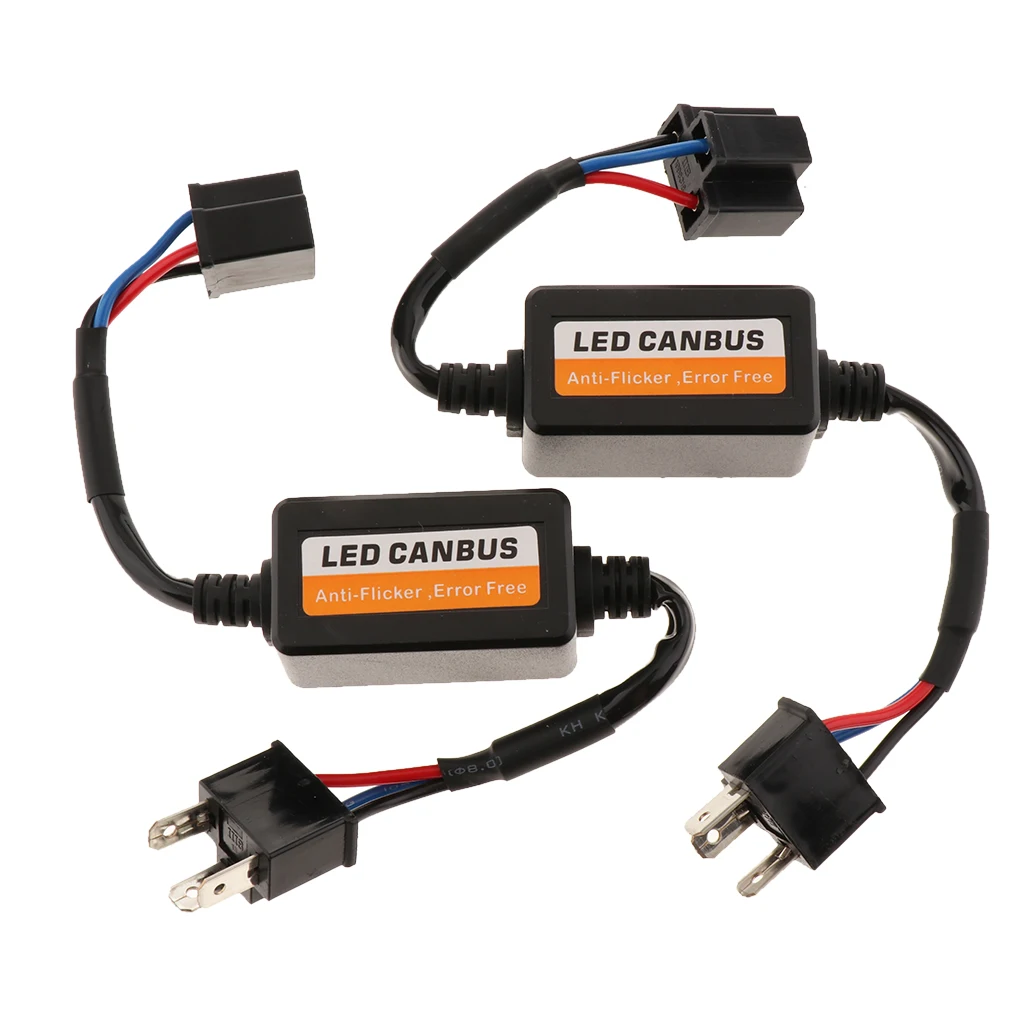 

Led Headlight Decoder H4 Canbus Resistor Anti-flicker Harness Headlight Bulb Decoder for LED Headlight Warning (H4)
