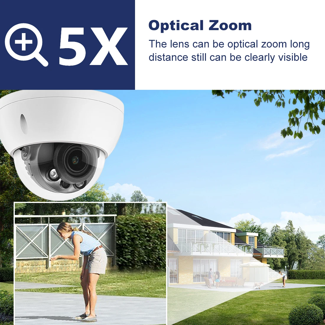 Dahua варифокальный 5 кратный оптический зум 2 7 13 мм IP камера 8 МП 4K IPC HDBW2831R ZAS S2 IR 40m H.265