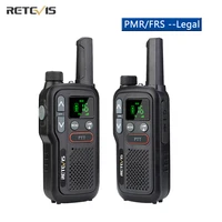 retevis rb618 walkie talkie 2 pcs dual ptt pmr radio pmr 446 vox frs two way radio transceiver walkie talkies for hunting hotel