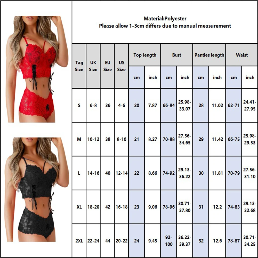 

Women's Sexy Lace Flower Bandage Erotic Underwear Set Solid Top Panties Two-piece Hot Porno Lingerie Set Without Steel Ring D30