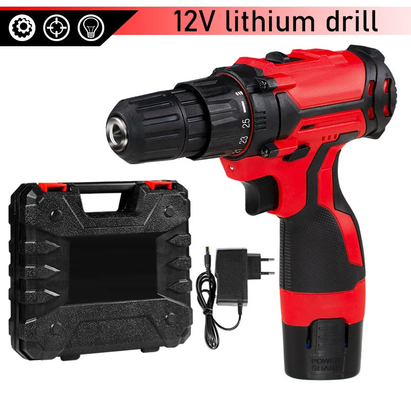 

12v 1200 мА/ч, Пистолетная дрель электрическая отвертка бесщеточная аккумуляторная 35nm 1400 об/мин Электрическая отвертка с Батарея Зарядное устр...