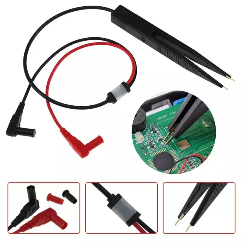 

MAXRIENY ESR Tester probe test lead SMD Inductor Test Clip Probe Tweezers for Resistor Multimeter Capacitor