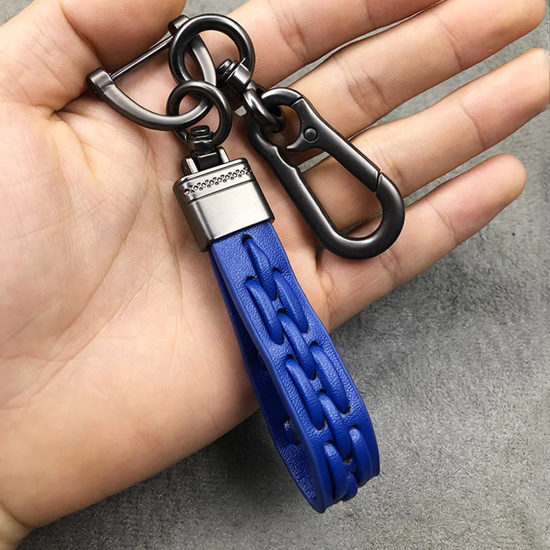 Роскошный подарок брелок для ключей кольцо держатель плетеный трос мужской из