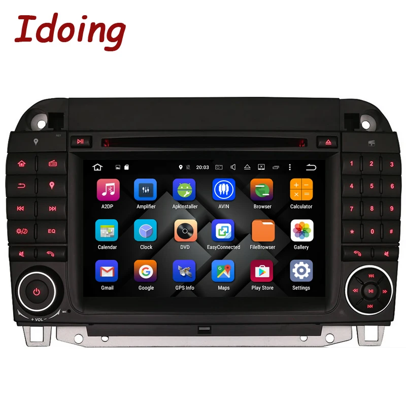 Idoing 2 din Android 9.0 4G+32G 8Core For MercedesBenz CL55 600 Car Radio Dvd Player Steering Wheel Video WiFi 3G TV Fast Boot | Автомобили