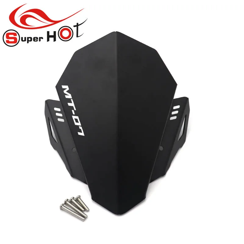 Для мотоциклов Yamaha MT07 MT-07 2018-2020 алюминиевый мотоцикл лобовое стекло логотип (MT07) -