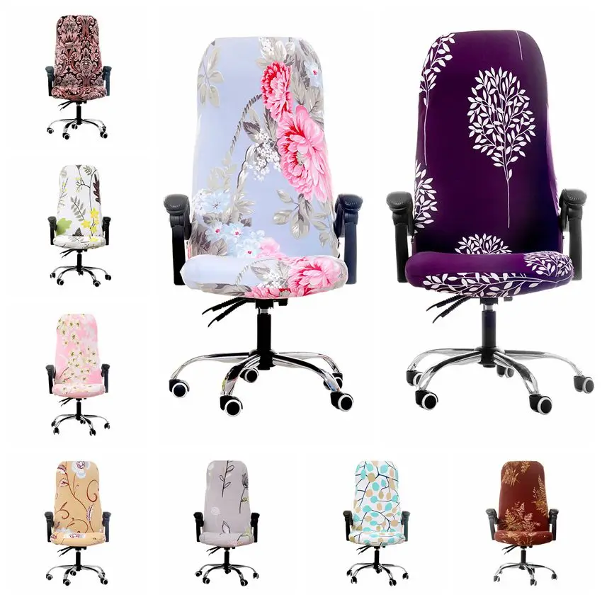 Современный Офисный чехол на компьютерное кресло с принтом спандекс чехлы для
