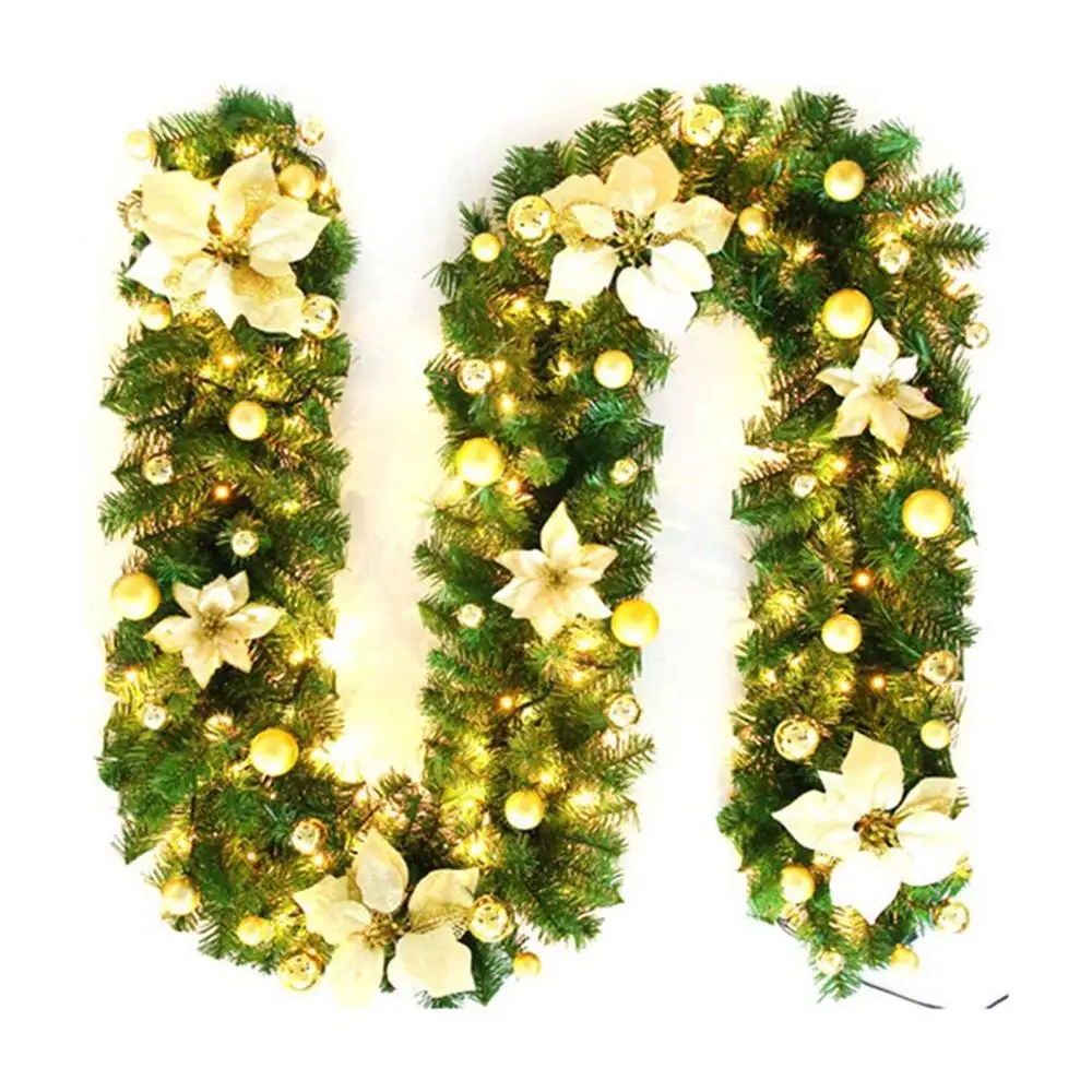 

Christmas Artificial Decorations Garland Rattan Home DIY Decor New Year Navidad Decoracion LED String Lights Decoration Maison