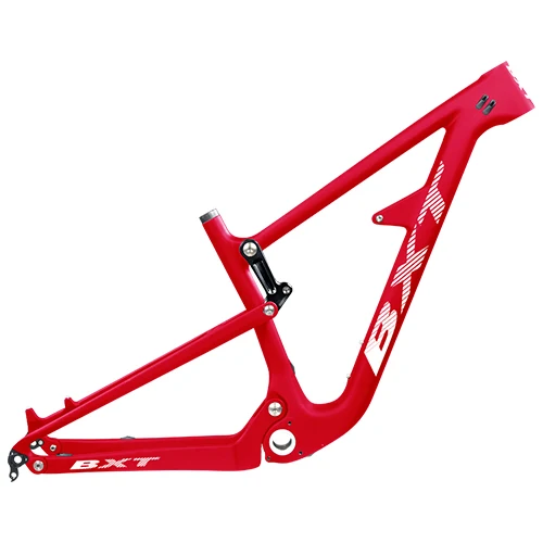 BXT full red Полный комплект велосипедной подвески рама 29er BSA; углерод, волокно, рама для горного велосипеда 142*12 мм 150 мм, рама для велосипеда для путешествий 148*12 мм - Цвет: BXT full red