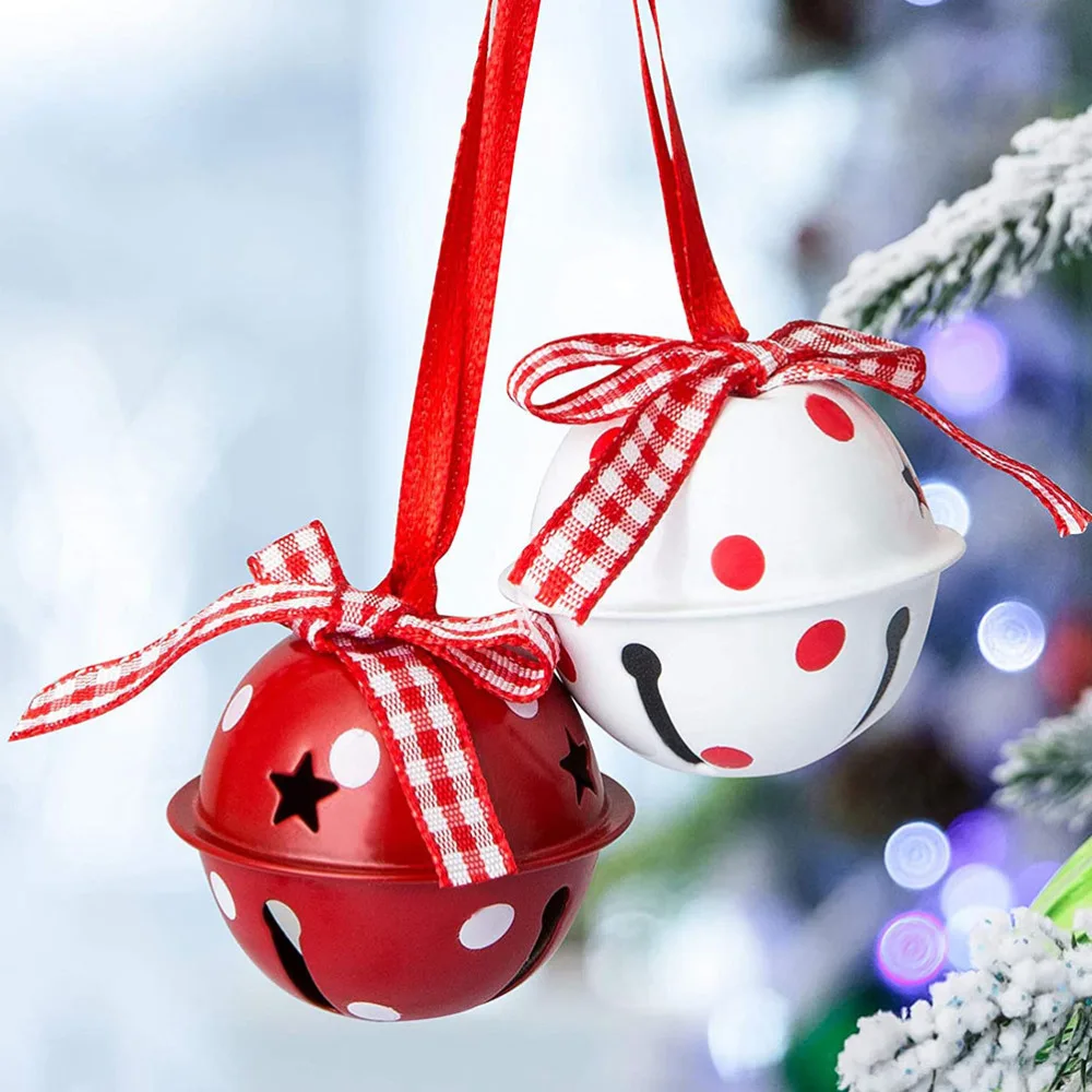 

24pcs Creative Bell Shaped Pendants Iron Christmas Decorations Small Bell Decors