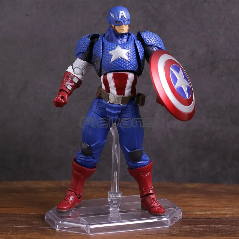 Экшн фигурка из ПВХ серии револьтеч № 007 Капитан Америка Коллекционная модель