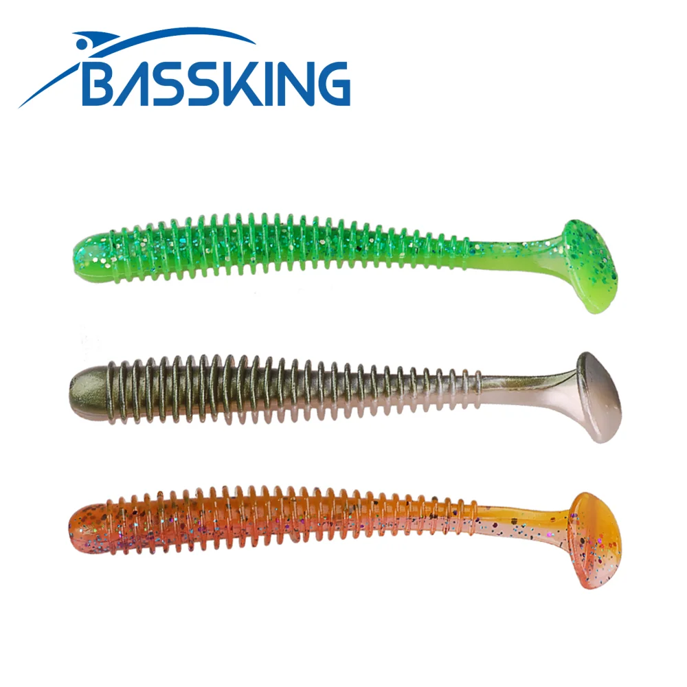 

BASSKING 6Pcs 8.75cm 4g T-Tail Soft Baits Silicone Fishing Lure Pesca Isca Artificial Bait Trout Carp Leurre Peche Fly Fish Tack