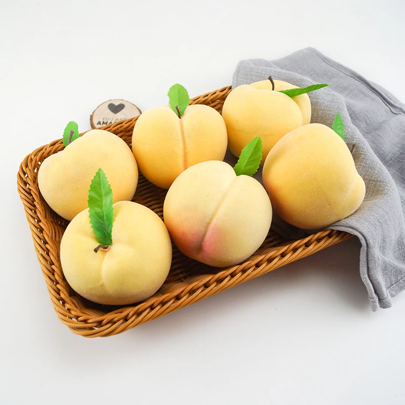 1 шт. Искусственные Фрукты Модель имитация персика пена желтый персик украшение