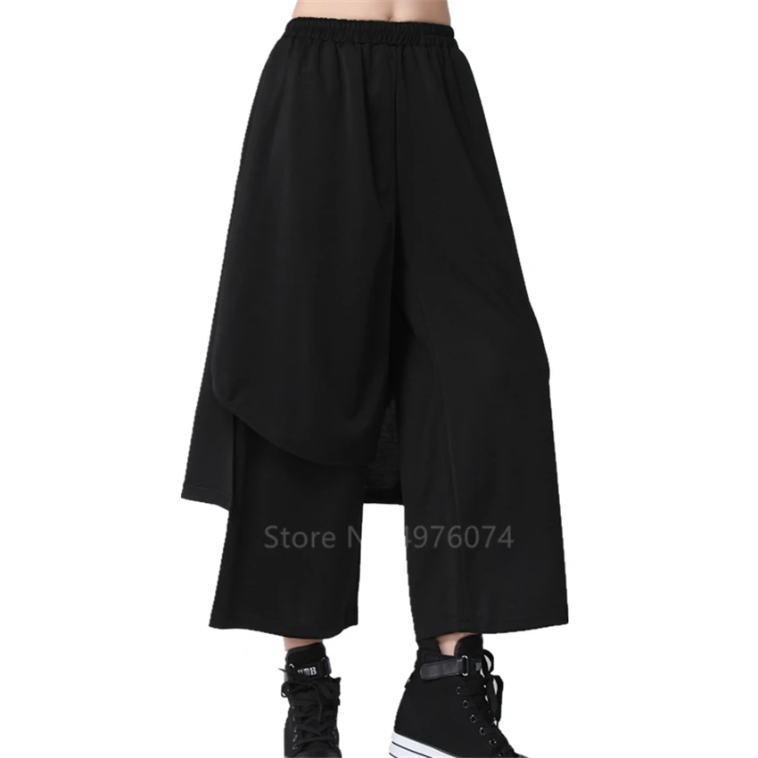 Женское кимоно в японском стиле хаори свободные штаны Харадзюку черные модные