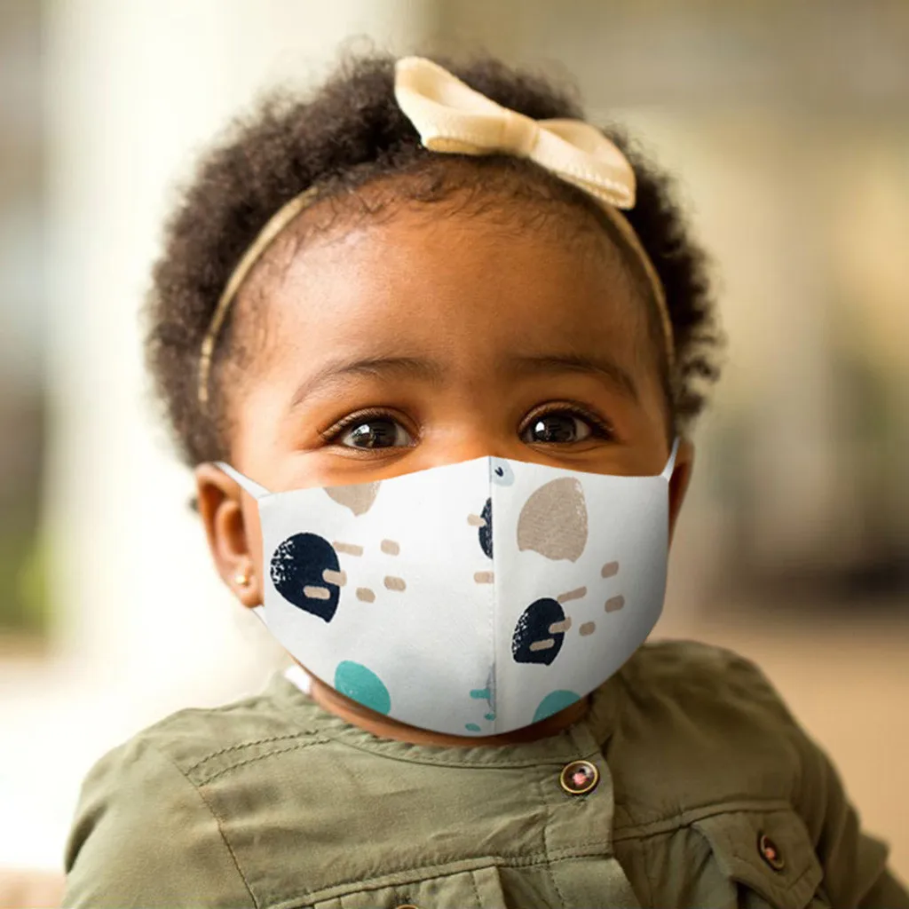 Детская маска моющиеся многоразовые маски для лица с мультяшным принтом