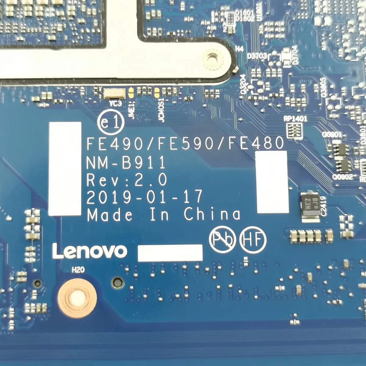 Verkaufen Für Lenovo Thinkpad E490 E590 Laptop Motherboard 5B20V81842 FE490 FE590 FE480 NM-B911 W/ SRFFW I7-8565U HD620 100% Getestet Arbeits