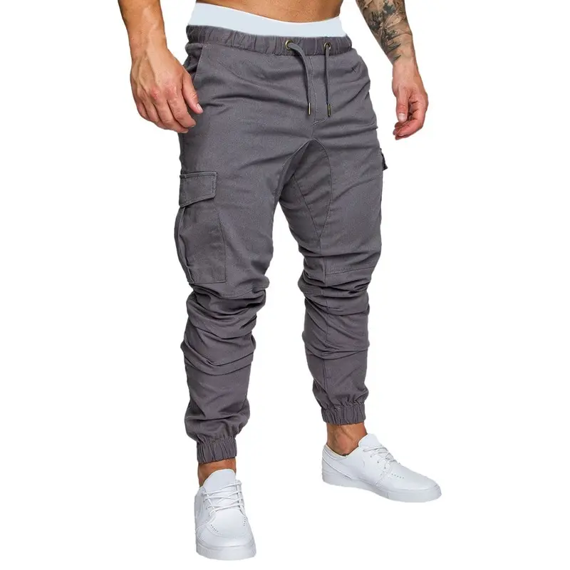 

Puimentiua Summer Men Pants Hip Hop Harem Joggers Pants 2021 New Male Trousers Mens Joggers Solid Multi-pocket Pants Sweatpants