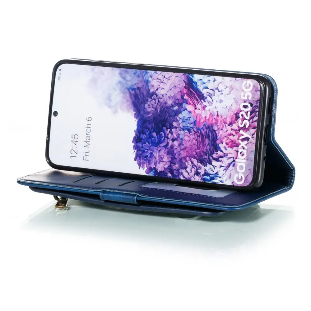 Кожаный чехол с 9 отделениями для карт Samsung Galaxy S20 plus ultra 5G S10 lite s9 S8 S7 edge Note10 pro