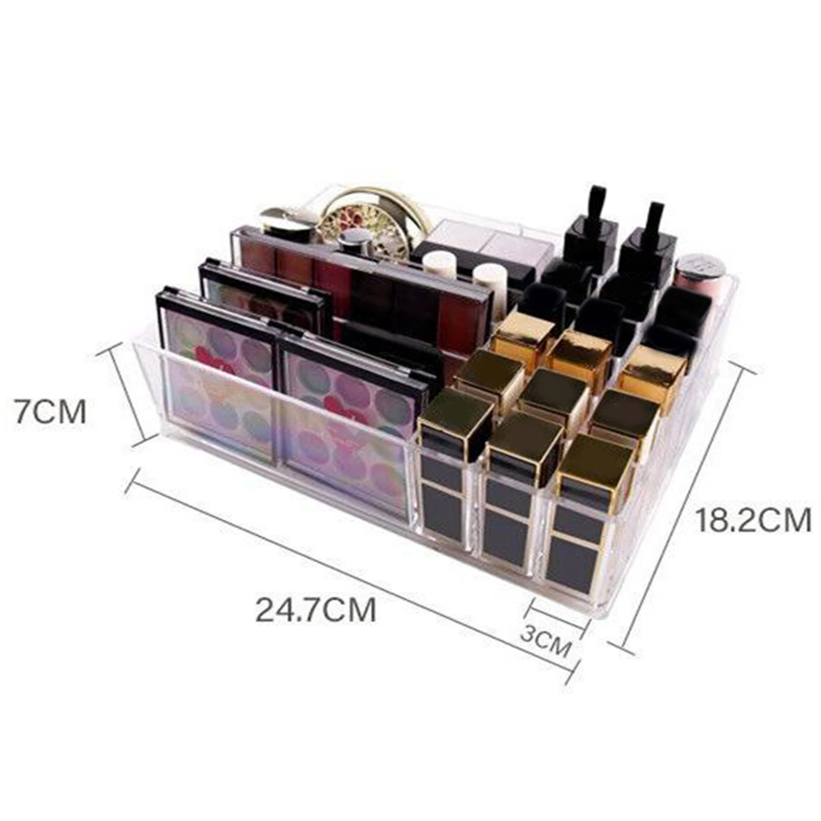 

Acrylic Makeup Organizer Lipstick Eyeshadow Palette Blush Cosmetic Storage Box