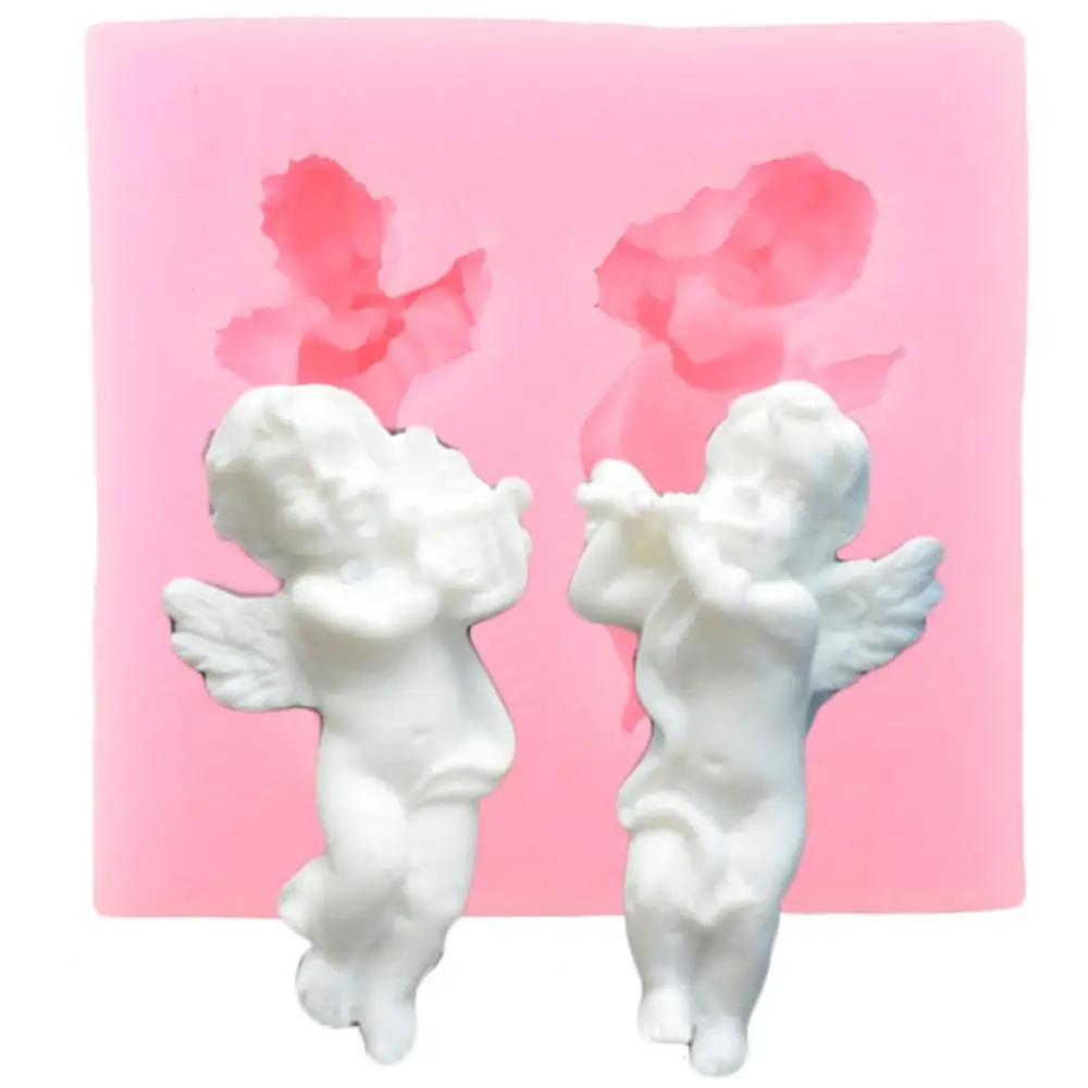 Милые силиконовые формы для апидов форма шоколада ангела помадки инструменты