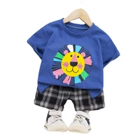 new summer toddler print costume baby boys girls casual t shirt shorts2pcsset kids fashion clothes children cartoon sport suits