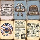 Вырезы карнизы, табличка, винтажная металлическая жестяная вывеска, бар, бар, барбершоп, Декор, стрижка, уход за волосами, услуги, настенные художественные наклейки, лучший подарок N327