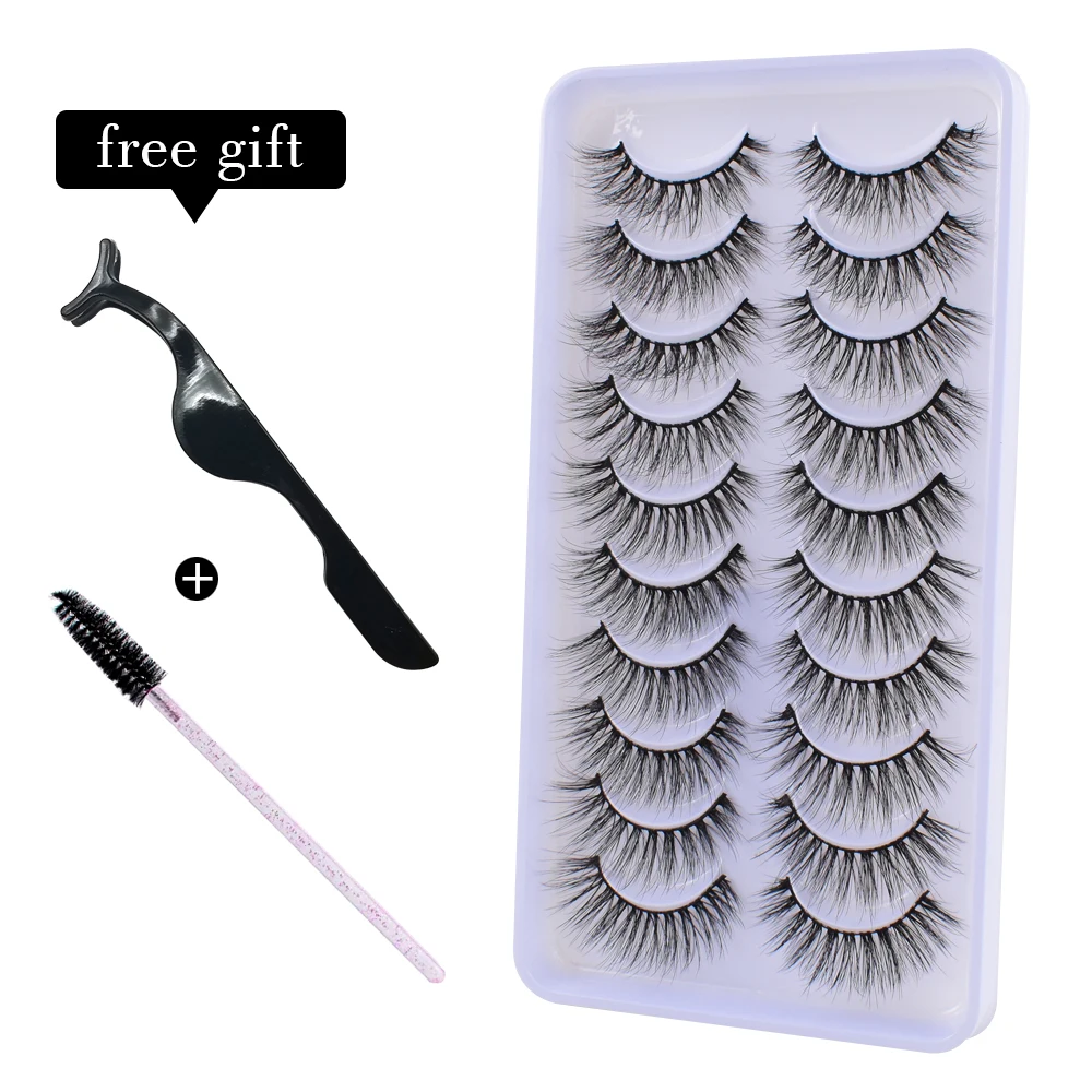 

10Pairs 3D Mink Lashes Natural Eyelashes Faux Cils Makeup Dramatic False Eyelashes Wholesale Fake Eyelash Extension maquiagem