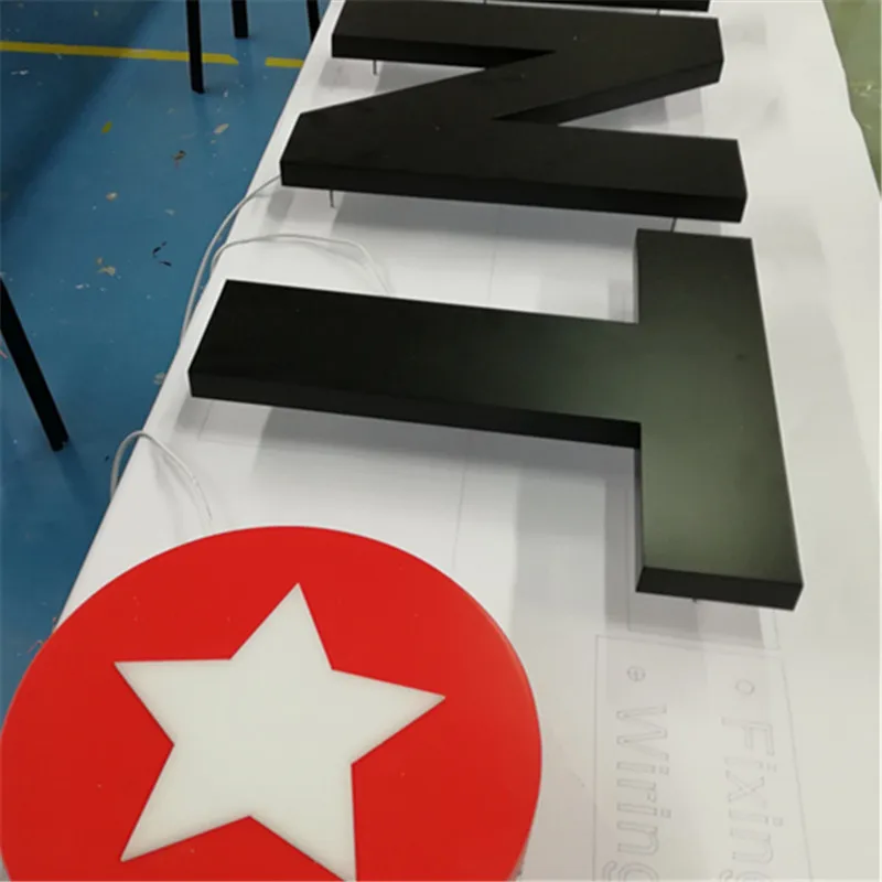 Окрашенная металлическая наружная подсветка Букв 3D из нержавеющей стали