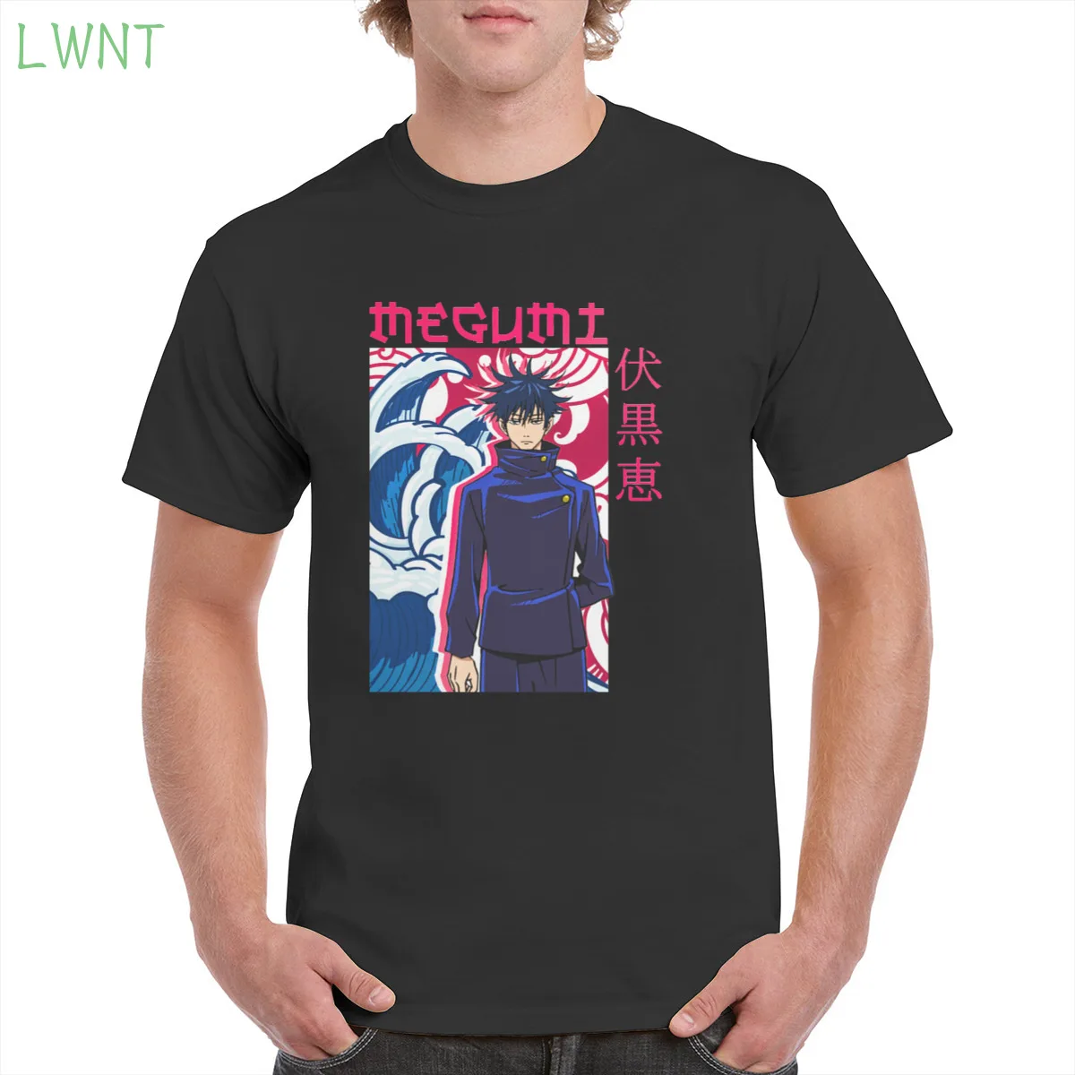 

100%Cotton Jujutsu Kaisen Megumi Fushiguro T Shirt Top Harajuku Aesthetic Tshirt Oversized clothes Female/Man