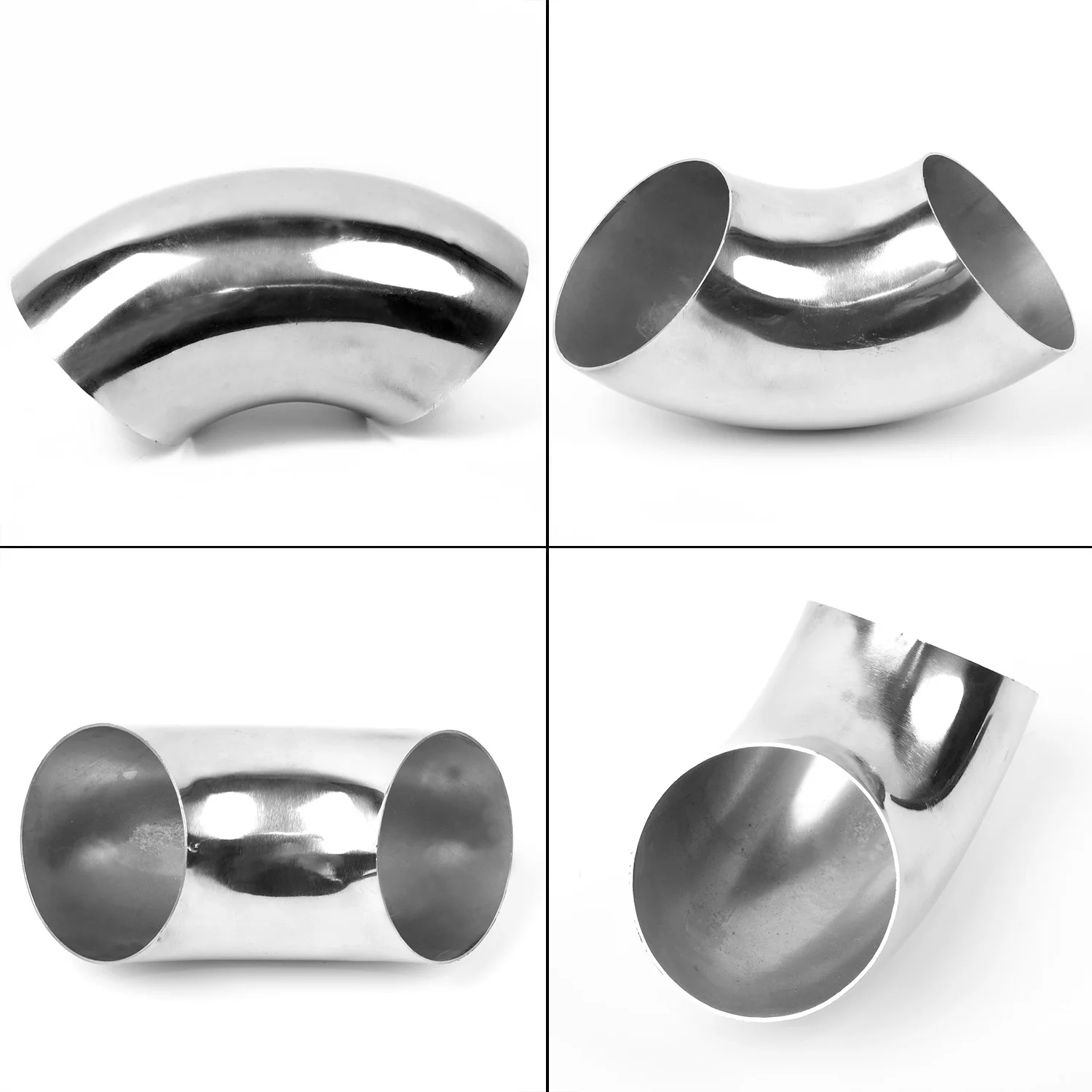 1 шт. автомобильный выхлоп 2 5 дюйма 63 мм колено из нержавеющей стали 90 ° трубы