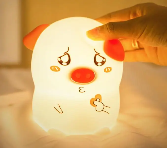 Новинка 2019 Ночной светильник силиконовая лампа для свиньи креативная снятия