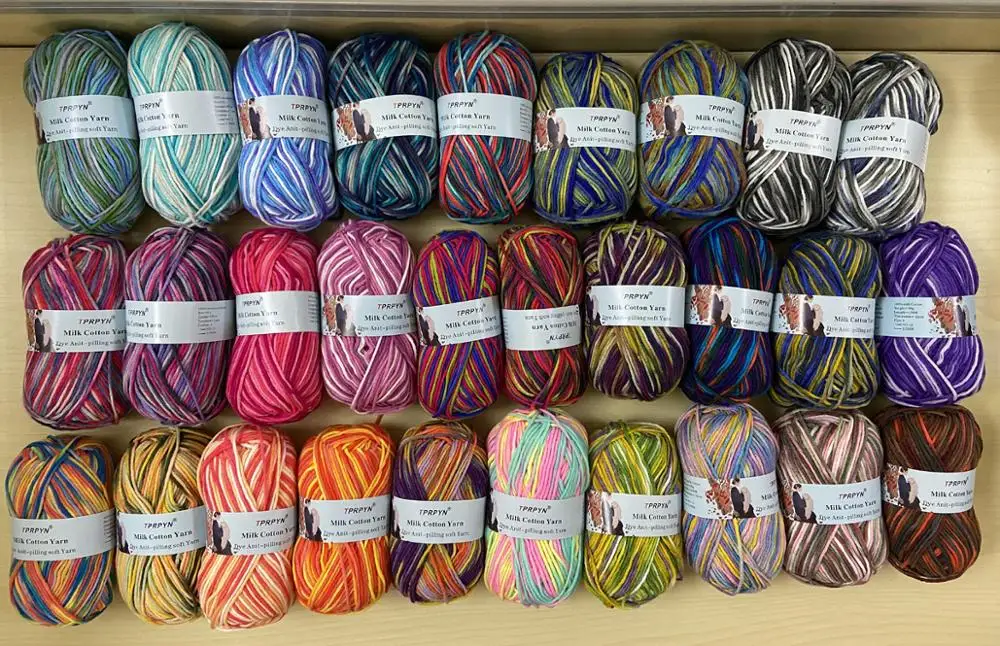 TPRPYN 1 шт. = 50 г 100 м модная пряжа для вязания молочного хлопка смешанная камвольная