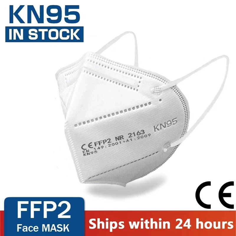 Маска для лица KN95 Mascarillas CE FFP2 5 слоев с фильтром личной защиты медицинский уход