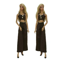 black crop top pants 16 bjd clothes for barbie doll clothes princess outfits set shirt trousers 16 accessories girl toys gift