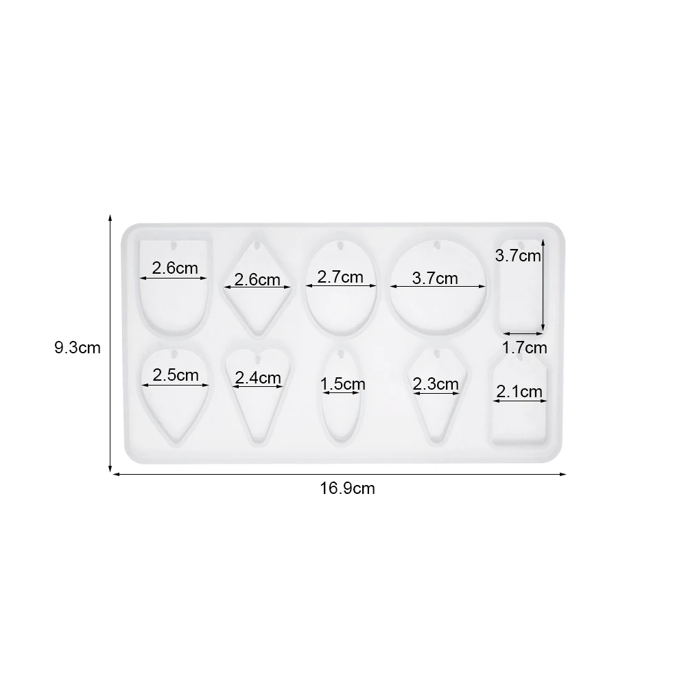 Oval Heart Round Earring Charms Necklace Pendant Epoxy Resin Molds for jewelry Making Transparent Silicone Mold Accessories | Дом и сад
