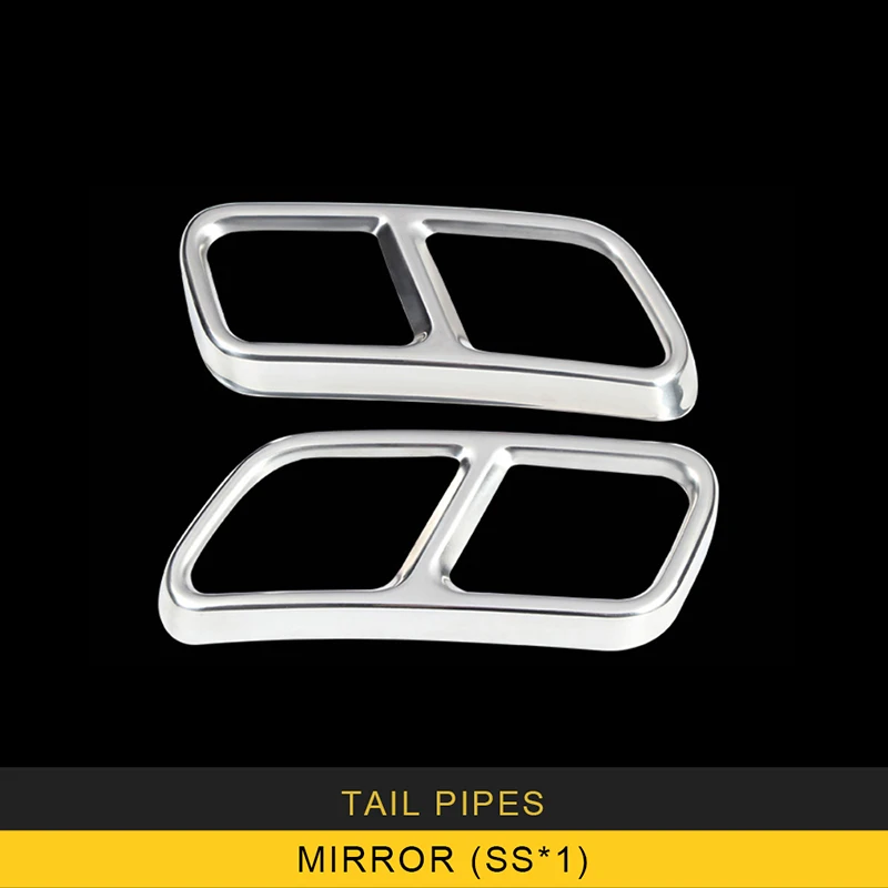 CarManGo For Mercedes Benz R-Class 2014-2017 Car Tail Pipes Exhaust Pipe Cover Trim Frame Sticker Chrome Exterior Accessories | Автомобили