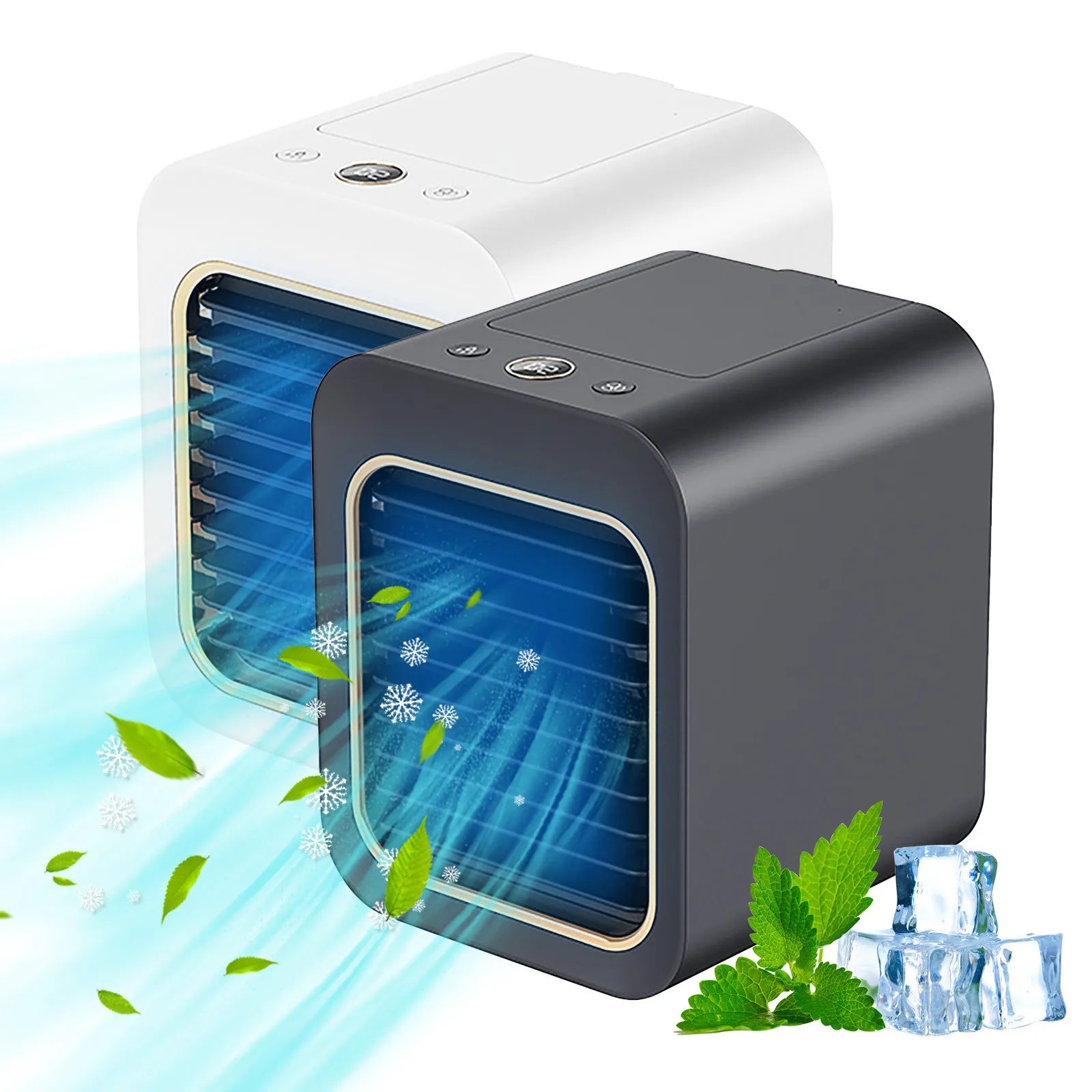 

Mini Portable Air Conditioner Humidifier Air Cooler Fan Cooling USB Charging Air Conditioning Air Cooling Desktop For Room Home