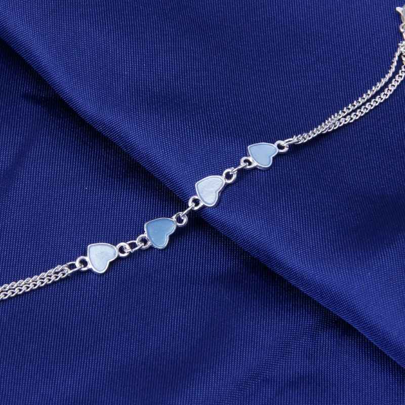 Блестящий аксессуар светящийся браслет в форме сердца светильник синие