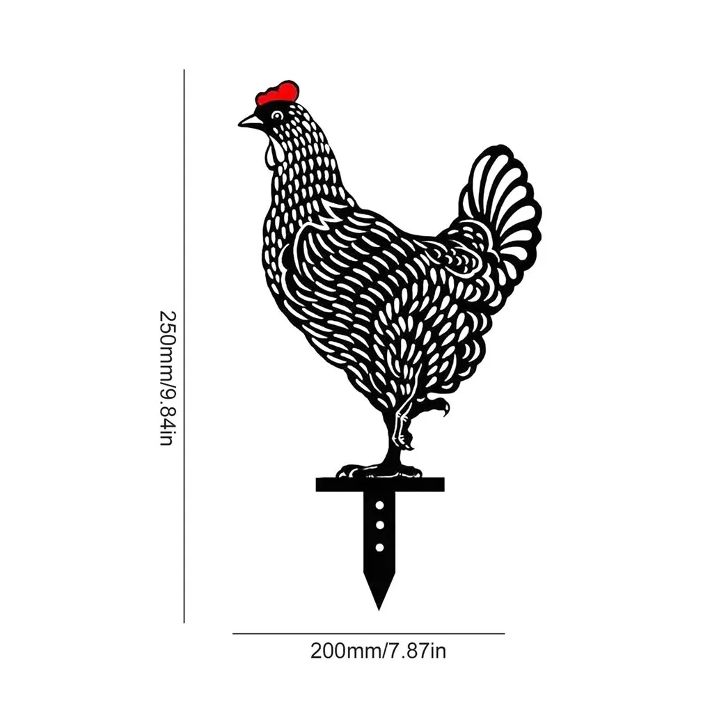

Chicken Stakes Yard Art Garden Backyard Lawn Statues Hen Decor Gift Garden Decoration Garden Ornaments