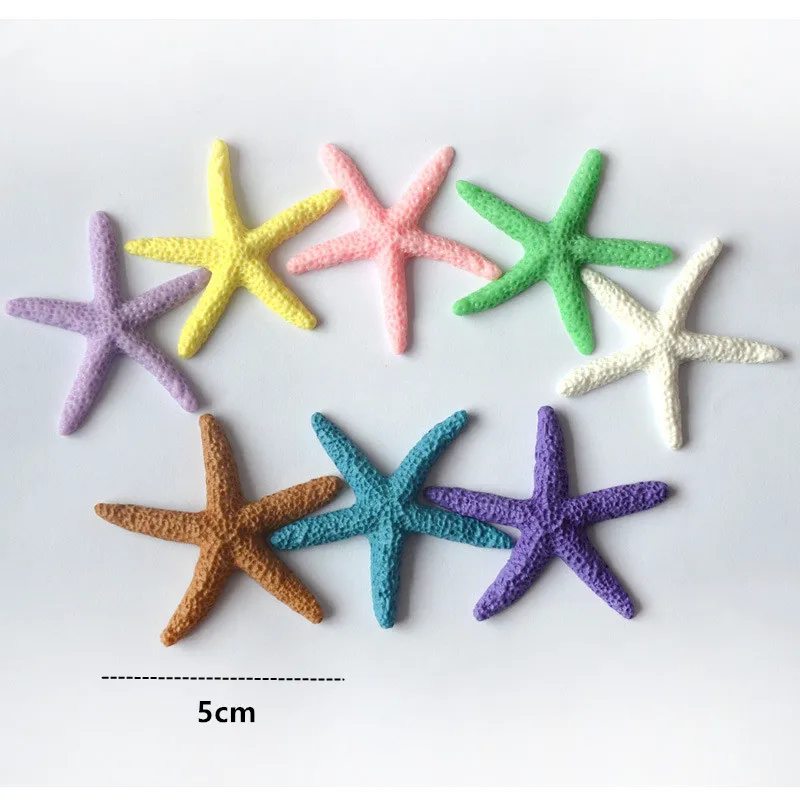 5cm starfish 5 шт./партия, маленькое украшение для аквариума, морская звезда, природные морские звезды, черепаха, рыбы, фигурки, украшение, сделай сам, аквариум, украшение - Цвет: 5cm starfish