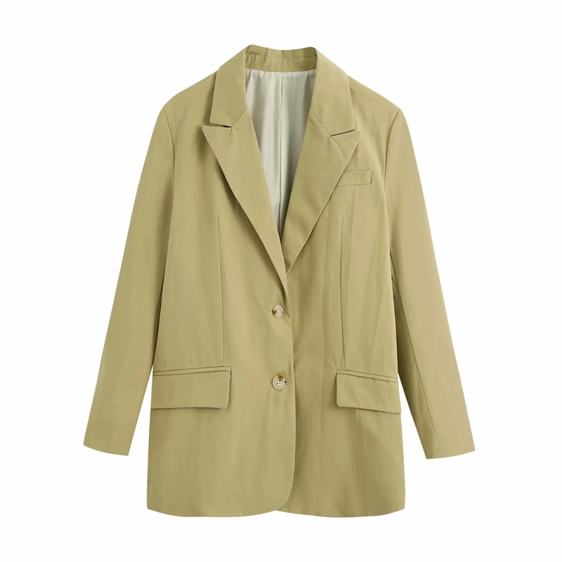 

Elegant women solid blazer office ladies pocket jackets casual female full sleeve suits streetwear girls vintage sets