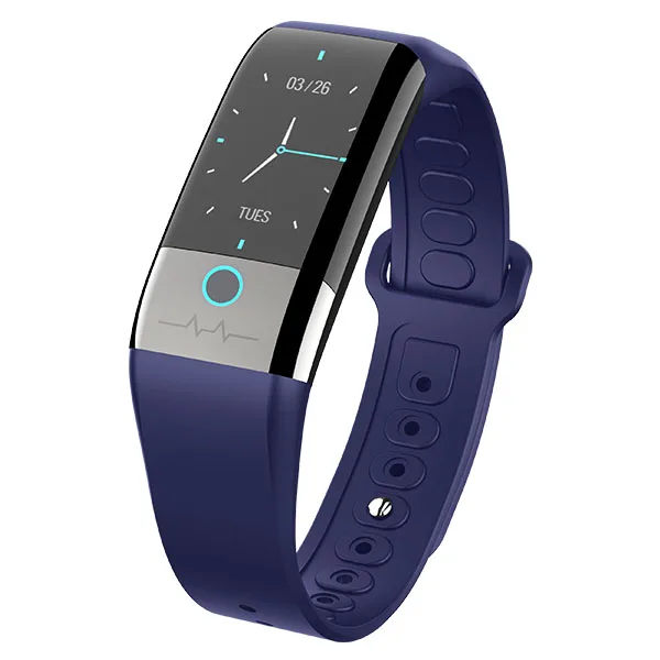 Синий X1 Спортивные Bluetooth мужские смарт-браслет PPG+ ECG часы кровяное давление Пульс IP67 Водонепроницаемый фитнес-трекер Smartwatch - Цвет: Синий