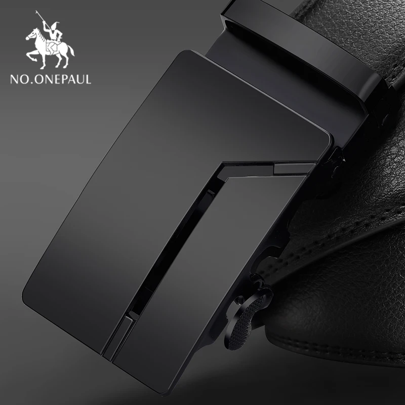 ZD09 NO. ONEPAUL, роскошный бренд, мужской из натуральной кожи, ремни для мужчин, высокое качество, ремень, автоматическая пряжка, черные, широкие пояса - Цвет: ZD09