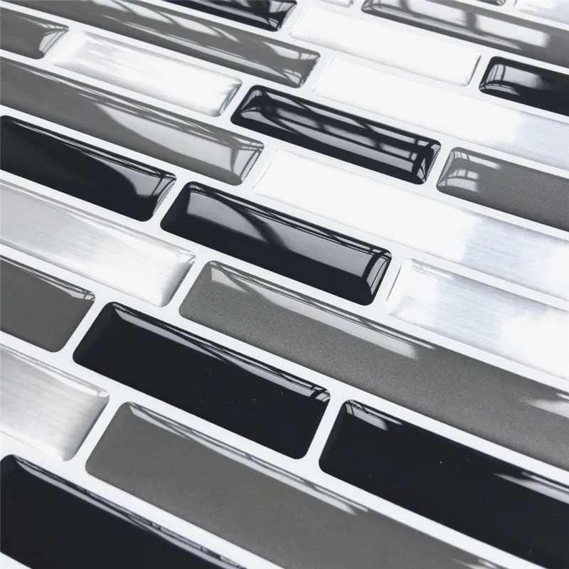 10pcs mosaic self adhesive tile backsplash wall sticker vinyl bathroom kitchen home decor diy free global shipping