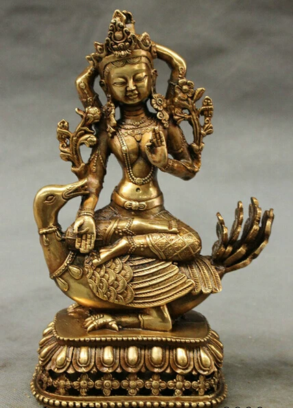 Ymying 1028 ++++ 8 &quotтибетская латунная буддистская статуя Будды с 4 руками Chenrezig Kwan Yin