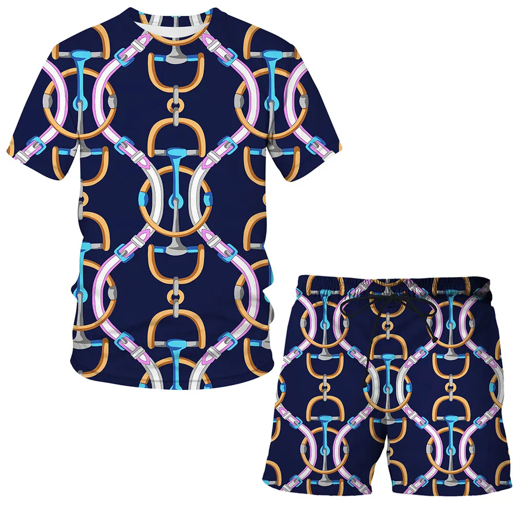 Мужской/женский комплект из футболки с коротким рукавом и шортов | Мужская одежда