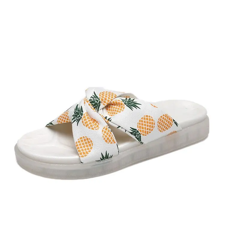 

Shoes Slippers Casual Slides Low Flower Luxury Rubber Massage Flat Basic Fabric Canvas Floral PU Hoof Heels Rubber Slippers Shoe