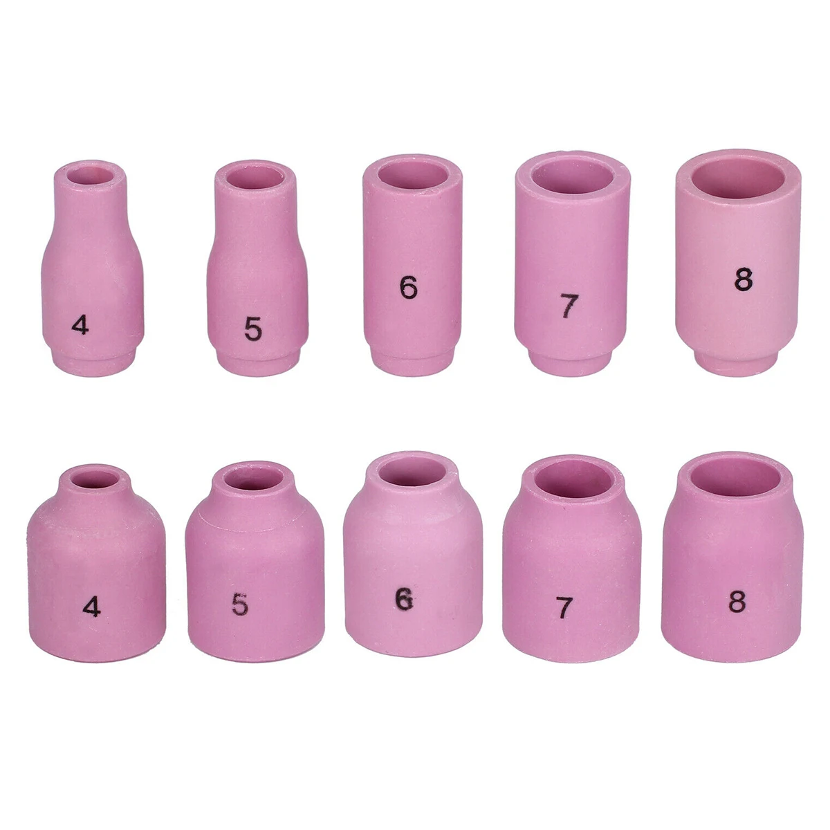 55pcs Gas Lens+#10 Pyrex Glass Cup Easy Use Practical Accessories Alumina Welding Torch Kit Argon Arc Tool For WP TIG 17/18/26 |