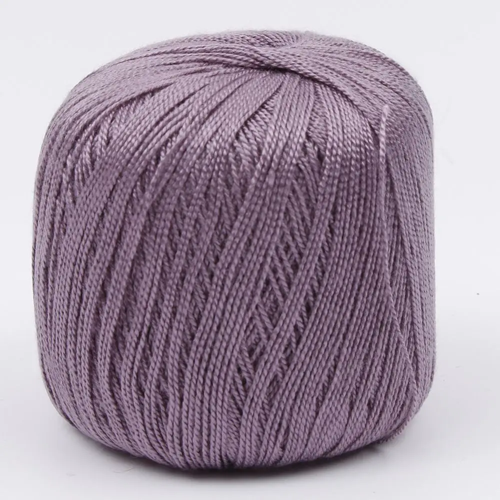 Purple 1 шт. DIY мерсеризованный хлопок шнур нить ПРЯЖА для вышивки крючком Вязание кружевные украшения Швейные Инструменты Аксессуары - Цвет: Purple